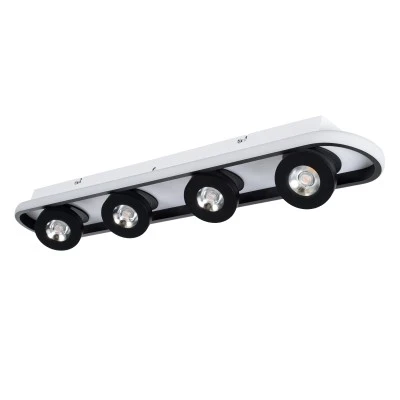 Φωτιστικό Οροφής Linear Design LED NESPO CCT με Κινούμενα Σποτ LED Spot Downlight 48W 5376lm 360° & 45° AC 220-240V - Εναλλαγή Φωτισμού μέσω Διακόπτη On/Off All In One- Μαύρο GloboStar® NESPO 61214 Φωτιστικό Οροφής Linear Design LED CCT με Κινούμενα Σποτ LED Spot Downlight 48W 5376lm 360° & 45° AC 220-240V - Εναλλαγή Φωτισμού μέσω Διακόπτη On/Off All In One Ψυχρό 6000k+Φυσικό 4500k+Θερμό 2700k Μ80 x Π13 x Υ6.5cm - Μαύρο