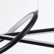 Κρεμαστό φωτιστικό τύπου κόμπος DOLORES LED CCT 105W 11760lm 300°με ρύθμιση φωτός μέσω τηλεχειριστηρίου All In One Dimmable σε μαύρο χρώμα