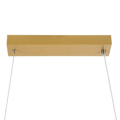 Κρεμαστό Φωτιστικό Οροφής Design LED DOLORES CCT 105W 11760lm 300° AC 220-240V - Εναλλαγή Φωτισμού μέσω Τηλεχειριστηρίου All In One- Χρυσό Βούρτσας GloboStar® DOLORES 61282 Κρεμαστό Φωτιστικό Οροφής Design LED CCT 105W 11760lm 300° AC 220-240V - Εναλλαγή Φωτισμού μέσω Τηλεχειριστηρίου All In One Ψυχρό 6000k+Φυσικό 4500k+Θερμό 2700k Dimmable Μ110 x Π17 x Υ17.5cm - Χρυσό Βούρτσας - 3 Years Warranty