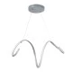 GloboStar® SPIRALE 61285 Κρεμαστό Φωτιστικό Οροφής Design LED CCT 75W 8400lm 300° AC 220-240V - Εναλλαγή Φωτισμού μέσω Τηλεχειριστηρίου All In One Ψυχρό 6000k+Φυσικό 4500k+Θερμό 2700k Dimmable Μ72 x Π25 x Υ30cm - Νίκελ Ασημί Βούρτσας - 3 Years Warranty