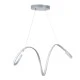 GloboStar® SPIRALE 61285 Κρεμαστό Φωτιστικό Οροφής Design LED CCT 75W 8400lm 300° AC 220-240V - Εναλλαγή Φωτισμού μέσω Τηλεχειριστηρίου All In One Ψυχρό 6000k+Φυσικό 4500k+Θερμό 2700k Dimmable Μ72 x Π25 x Υ30cm - Νίκελ Ασημί Βούρτσας - 3 Years Warranty