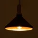 GloboStar® CALYPSO 01334-A Μοντέρνο Κρεμαστό Φωτιστικό Καμπάνα Μονόφωτο 1 x E27 IP20 Μαύρο & Χρυσό Μέταλλο με Μπεζ Ξύλο - Μ36 x Π36 x Υ30cm