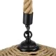 Vintage κρεμαστό φωτιστικό SPIRIT μονόφωτο πλέγμα με μπεζ σχοινί Φ36 1 x E27 AC 220-240V