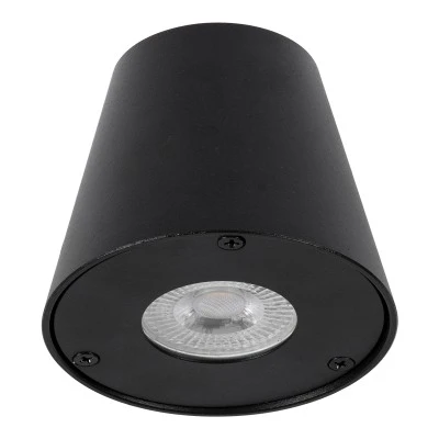 Μοντέρνο επιτοίχιο φωτιστικό GLOBOSTAR® GARDENIA με ντουί GU10 IP65 μαύρο ματ 9.5x13x7.7cm