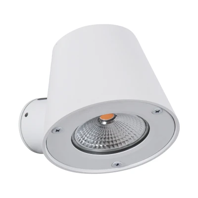 Επιτοίχια απλίκα LED GLOBOSTAR® GARDENIA 7W 700lm θερμό λευκό 2700K IP65 λευκό ματ 9.5x13x7.7cm
