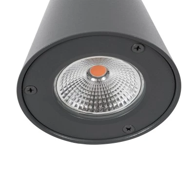 Επιτοίχια απλίκα LED GARDENIA 7W 700lm 60° AC 220-240V IP65 θερμό λευκό 2700K γκρι ανθρακί ματ 9.5x13x7.7cm