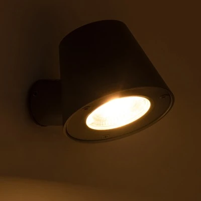 Επιτοίχια απλίκα LED GARDENIA 7W 700lm 60° AC 220-240V IP65 θερμό λευκό 2700K γκρι ανθρακί ματ 9.5x13x7.7cm