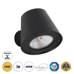 Μοντέρνο επιτοίχιο φωτιστικό LED kelvo® GARDENIA 7W 700lm IP65 θερμό λευκό 2700K μαύρο ματ 9.5x13x7.7cm