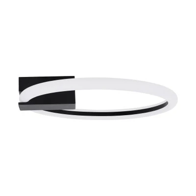 GloboStar® CINDERELLA 60976 Φωτιστικό Οροφής Δαχτυλίδι-Κύκλος LED CCT 16W 1792lm 360° AC 220-240V - Εναλλαγή Φωτισμού μέσω Διακόπτη On/Off All In One Ψυχρό 6000k+Φυσικό 4500k+Θερμό 2700k Φ28cm - Μαύρο - 3 Years Warranty