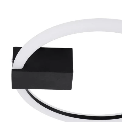 GloboStar® CINDERELLA 60976 Φωτιστικό Οροφής Δαχτυλίδι-Κύκλος LED CCT 16W 1792lm 360° AC 220-240V - Εναλλαγή Φωτισμού μέσω Διακόπτη On/Off All In One Ψυχρό 6000k+Φυσικό 4500k+Θερμό 2700k Φ28cm - Μαύρο - 3 Years Warranty