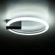 GloboStar® CINDERELLA 60976 Φωτιστικό Οροφής Δαχτυλίδι-Κύκλος LED CCT 16W 1792lm 360° AC 220-240V - Εναλλαγή Φωτισμού μέσω Διακόπτη On/Off All In One Ψυχρό 6000k+Φυσικό 4500k+Θερμό 2700k Φ28cm - Μαύρο - 3 Years Warranty