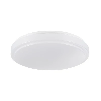 GloboStar® EMERGANO 60992 Πλαφονιέρα Οροφής LED 30W 3000lm 120° AC 220-240V με Ενσωματωμένο Σύστημα Emergency Li-ion 3450mAh/12.8Wh με Αυτονομία έως 3hrs - Αδιάβροχη IP54 Φ38 x Υ5.3cm Ψυχρό Λευκό 6000K - Λευκό - Bridgelux Chips - 3 Years Warranty