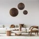 Boho κρεμαστό φωτιστικό OCEANA μονόφωτο 1 x E27 σε καφέ ξύλινο ψάθινο Rattan Φ20 1 x E27 AC 220-240V IP20