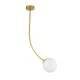 Μοντέρνο φωτιστικό οροφής μονόφωτο DRIZZLE χρυσό με λευκό ματ γυαλί 1xE27 IP20 Μ15xΠ15xΥ100cm