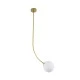Μοντέρνο φωτιστικό οροφής μονόφωτο DRIZZLE 1xE27 IP20 χρυσό με λευκό ματ γυαλί Μ15xΠ15xΥ70cm