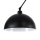 Μοντέρνο φωτιστικό οροφής μονόφωτο LOTUS BLACK μαύρο ματ μεταλλικό καμπάνα 1xE27 IP20 Φ30x21x105cm