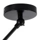 Μοντέρνο φωτιστικό οροφής μονόφωτο LOTUS BLACK μαύρο ματ μεταλλικό καμπάνα 1xE27 IP20 Φ30x21x105cm