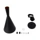 GloboStar® SHANGHAI 01025-C Μοντέρνο Κρεμαστό Φωτιστικό Καμπάνα Μονόφωτο 1 x E27 IP20 Μαύρο & Χρυσό Μέταλλο - Μ19 x Π19 x Υ38cm