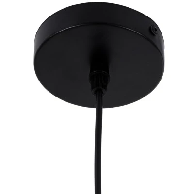 GloboStar® SHANGHAI 01025-C Μοντέρνο Κρεμαστό Φωτιστικό Καμπάνα Μονόφωτο 1 x E27 IP20 Μαύρο & Χρυσό Μέταλλο - Μ19 x Π19 x Υ38cm