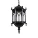 GloboStar® DARCY 00672 Vintage Κρεμαστό Φωτιστικό Οροφής Μονόφωτο 1 x E27 Μαύρο Μεταλλικό Φανάρι Πλέγμα Φ35 x Υ61cm