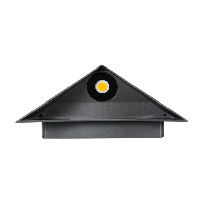 Μοντέρνο φωτιστικό τοίχου - απλίκα LED kelvo® STEALTH 10W 1000lm 60° AC 220-240V αδιάβροχο IP65 θερμό λευκό 2700K με Bridgelux COB chip & TÜV SÜD driver γκρι ανθρακί ματ 17x7,5x17cm