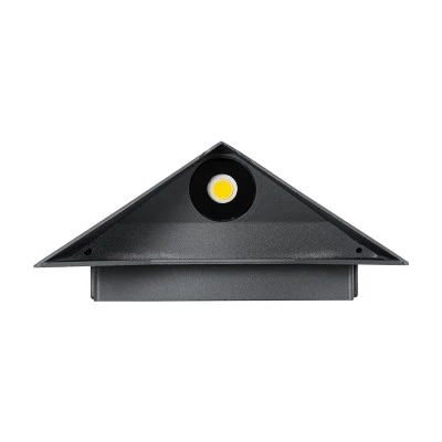 Μοντέρνα επιτοίχια απλίκα LED kelvo® STEALTH 10W 1100lm φυσικό λευκό 4500K IP65 γκρι ανθρακί ματ 17x7.5x17cm