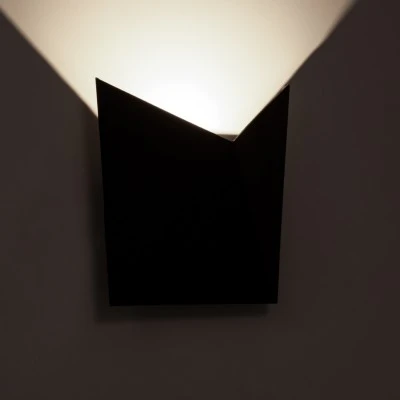 Μοντέρνα επιτοίχια απλίκα LED kelvo® STEALTH 10W 1100lm φυσικό λευκό 4500K IP65 γκρι ανθρακί ματ 17x7.5x17cm