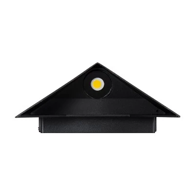 Μοντέρνα επιτοίχια απλίκα LED kelvo® STEALTH 10W 1100lm φυσικό λευκό 4500K IP65 μαύρο ματ 17x7.5x17cm