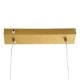 GloboStar® LINARIA DUO 60926 Κρεμαστό Φωτιστικό Οροφής Design LED CCT 72W 8300lm 200° AC 220-240V - Εναλλαγή Φωτισμού μέσω Τηλεχειριστηρίου All In One Ψυχρό 6000k+Φυσικό 4500k+Θερμό 2700k Dimmable Μ220 x Π4 x Υ25cm - Χρυσό Πλατίνα - 3 Years Warranty
