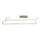 GloboStar® LINARIA DUO 60926 Κρεμαστό Φωτιστικό Οροφής Design LED CCT 72W 8300lm 200° AC 220-240V - Εναλλαγή Φωτισμού μέσω Τηλεχειριστηρίου All In One Ψυχρό 6000k+Φυσικό 4500k+Θερμό 2700k Dimmable Μ220 x Π4 x Υ25cm - Χρυσό Πλατίνα - 3 Years Warranty