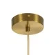 GloboStar® BELLISSIMO 61486 Μοντέρνο Κρεμαστό Φωτιστικό Οροφής Μονόφωτο 1 x E27 Γαλακτερή Γυάλινη Μπάλα με Μεταλλικό Επιχρυσωμενό Πλατίνα Σώμα Φ20 x Υ42cm