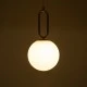 GloboStar® BELLISSIMO 61486 Μοντέρνο Κρεμαστό Φωτιστικό Οροφής Μονόφωτο 1 x E27 Γαλακτερή Γυάλινη Μπάλα με Μεταλλικό Επιχρυσωμενό Πλατίνα Σώμα Φ20 x Υ42cm