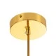 GloboStar® ESTETICO 61494 Μοντέρνο Κρεμαστό Φωτιστικό Μπάλα Μονόφωτο 1 x E27 IP20 Λευκό Γυαλί με Χρυσό Μέταλλο - Μ40 x Π40 x Υ58cm