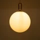 GloboStar® ESTETICO 61494 Μοντέρνο Κρεμαστό Φωτιστικό Μπάλα Μονόφωτο 1 x E27 IP20 Λευκό Γυαλί με Χρυσό Μέταλλο - Μ40 x Π40 x Υ58cm