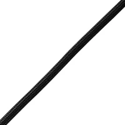GloboStar® CABLITO 61562 Μοντέρνο Κρεμαστό Φωτιστικό Οροφής Μονόφωτο 1 x E27 Μαύρο Σιλικόνης Ανάρτηση με Υφασμάτινο Καλώδιο Φ4 x Υ110cm