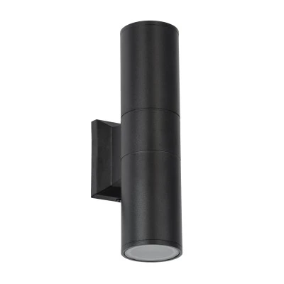 Επιτοίχια απλίκα kelvo® WALLY δίφωτη με ντουί GU10 AC 220-240V IP65 μαύρο ματ 6.4x11x25cm Επιτοίχια απλίκα kelvo® WALLY δίφωτη με ντουί GU10 AC 220-240V IP65 μαύρο ματ 6.4x11x25cm