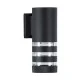 Μοντέρνα απλίκα τοίχου kelvo® ORION για 1 λάμπα GU10 AC 220-240V IP65 μαύρο ματ 9x15x23.2cm