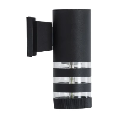 Μοντέρνα απλίκα τοίχου kelvo® ORION για 1 λάμπα GU10 AC 220-240V IP65 μαύρο ματ 9x15x23.2cm