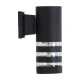 Μοντέρνα απλίκα τοίχου kelvo® ORION για 1 λάμπα GU10 AC 220-240V IP65 μαύρο ματ 9x15x23.2cm