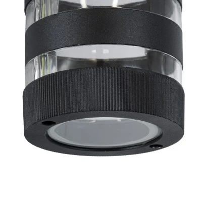Μοντέρνα απλίκα τοίχου kelvo® ORION για 1 λάμπα GU10 AC 220-240V IP65 μαύρο ματ 9x15x23.2cm