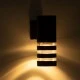 Μοντέρνα απλίκα τοίχου kelvo® ORION για 1 λάμπα GU10 AC 220-240V IP65 μαύρο ματ 9x15x23.2cm
