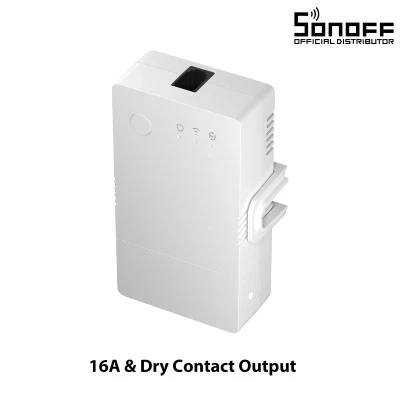Ψηφιακός θερμοστάτης χώρου επίτοιχος Sonoff Smart με Wi-Fi με τάση 100-240V Max 16A GloboStar® 80081 SONOFF THR316 TH ORIGIN Smart LAN & WiFi 2.4GHz Temperature and Humidity Control AC 100-240V Max 16A