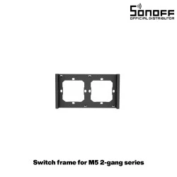 Πλαίσιο διακόπτη 2 θέσεων Sonoff SwitchMan M5 σε μαύρο χρώμα L15.7xW8.6xH1.48cm