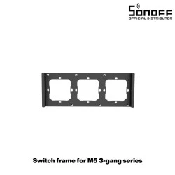 Πλαίσιο τριπλό διακόπτη Sonoff SwitchMan μαύρο χρώμα  με διάσταση L22.8xW8.6x H1.48cm