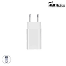 Φορτιστής χωρίς καλώδιο με θύρα USB-A λευκός (Sonoff) Power DC 5V/2A AC 100-240V Type E/F Adapter Φορτιστής χωρίς καλώδιο με θύρα USB-A λευκός (Sonoff) Power DC 5V/2A AC 100-240V Type E/F Adapter
