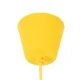 GloboStar® CABLITO 61555 Μοντέρνο Κρεμαστό Φωτιστικό Οροφής Μονόφωτο 1 x E27 Κίτρινο Σιλικόνης Ανάρτηση με Υφασμάτινο Καλώδιο Φ4 x Υ110cm