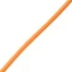 GloboStar® CABLITO 61554 Μοντέρνο Κρεμαστό Φωτιστικό Οροφής Μονόφωτο 1 x E27 Πορτοκαλί Σιλικόνης Ανάρτηση με Υφασμάτινο Καλώδιο Φ4 x Υ110cm