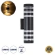 Μοντέρνα επιτοίχια απλίκα kelvo® ORION με 2 ντουί GU10 AC 220-240V αδιάβροχη IP65 μαύρο ματ 9x15x35.5cm Μοντέρνα επιτοίχια απλίκα kelvo® ORION με 2 ντουί GU10 AC 220-240V αδιάβροχη IP65 μαύρο ματ 9x15x35.5cm