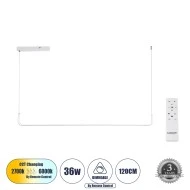 Κρεμαστό Φωτιστικό LINARIA Design LED CCT 36W 4150lm 200° AC 220-240V - Εναλλαγή Φωτισμού μέσω Τηλεχειριστηρίου All In One - Λευκό 