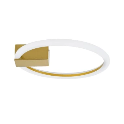 GloboStar® CINDERELLA 60978 Φωτιστικό Οροφής Δαχτυλίδι-Κύκλος LED CCT 16W 1792lm 360° AC 220-240V - Εναλλαγή Φωτισμού μέσω Διακόπτη On/Off All In One Ψυχρό 6000k+Φυσικό 4500k+Θερμό 2700k Φ28cm - Χρυσό Βούρτσας - 3 Years Warranty